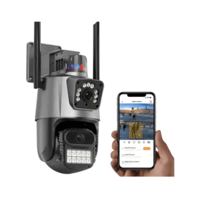 Cámara De Seguridad Wifi Exterior Hamrol P15Q-8MP-US 4k 8mp Con Doble Lente Seguimiento Automático con Alarma